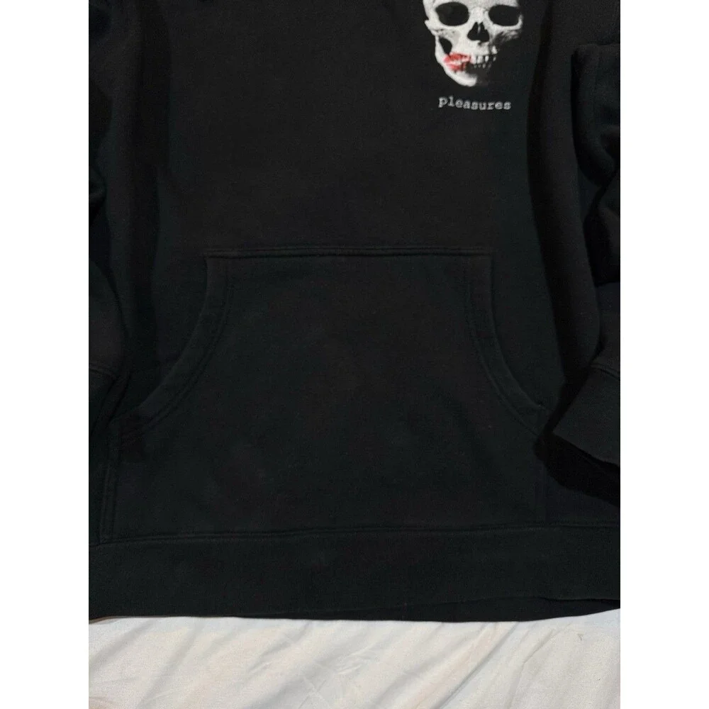 Pleasures Skull Graphic Hoodie “Making Out” - Size Large Streetwear - Punk Goth - Picture 14 of 15
